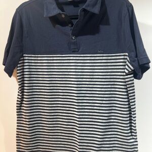 Michael Kors Blue and White Polo Shirt Classic Stripes